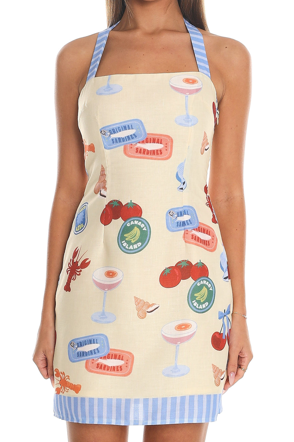 Cannery Row Halter Mini Dress Butter