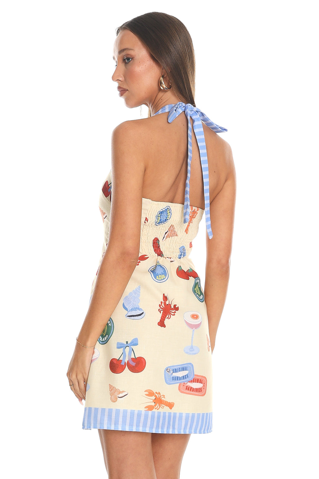 Cannery Row Halter Mini Dress Butter