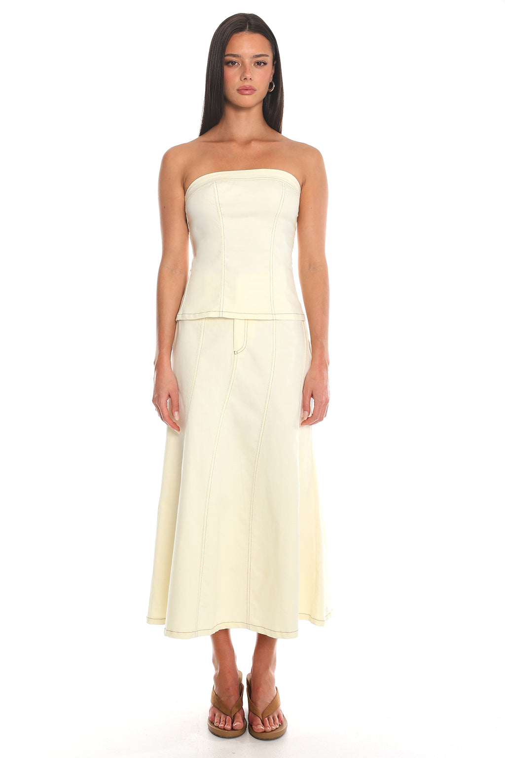 Dune A-Line Maxi Skirt Butter