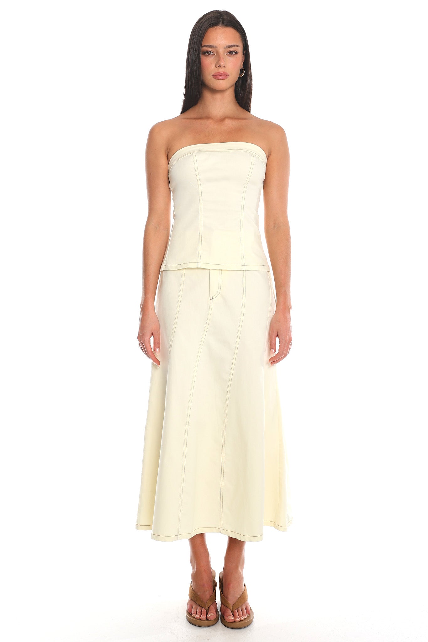 Dune Corset Bustier Top Butter