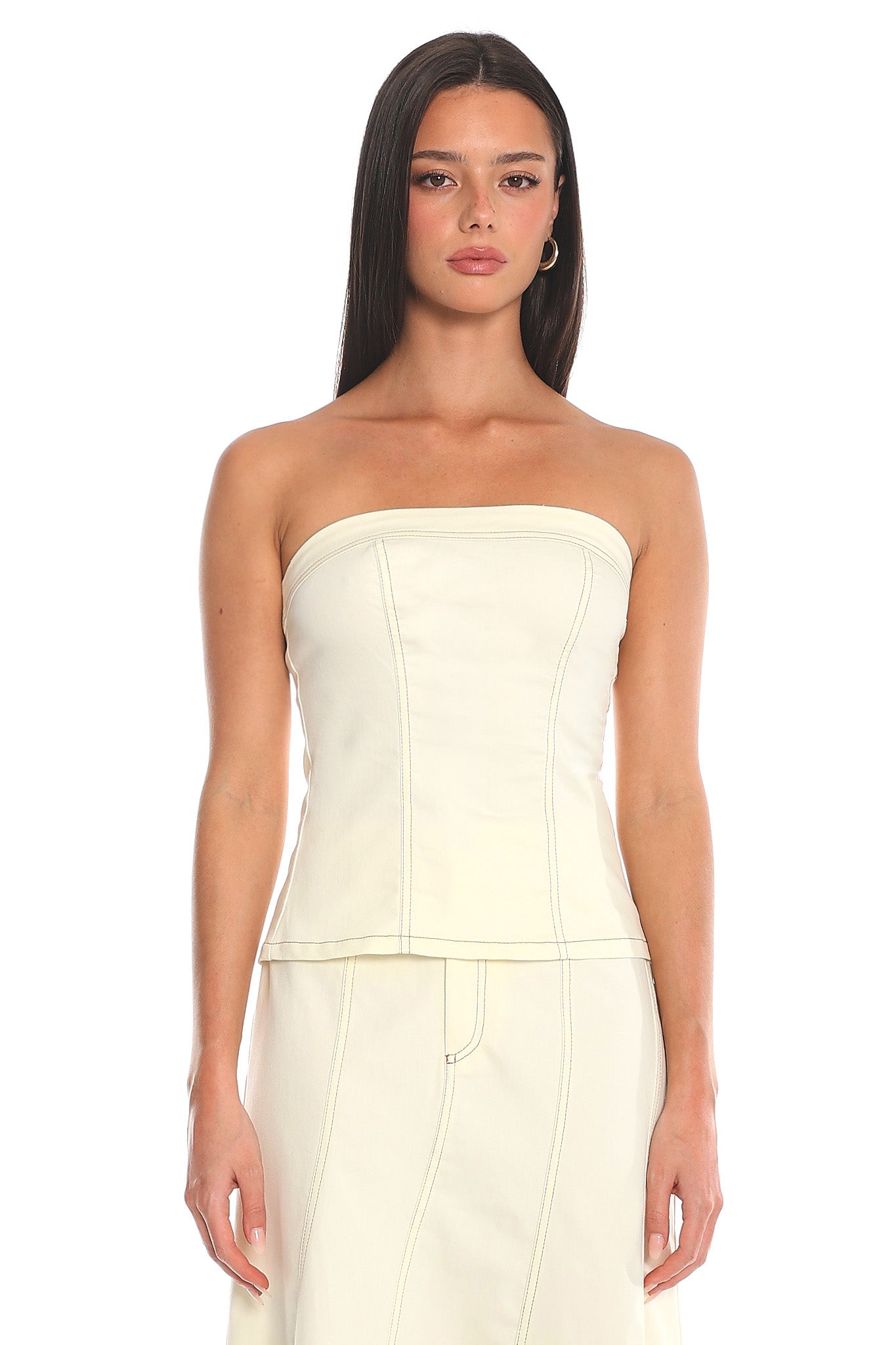 Dune Corset Bustier Top Butter