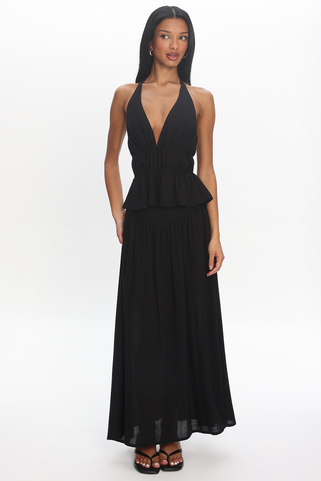 Underground Tiered Maxi Skirt Black