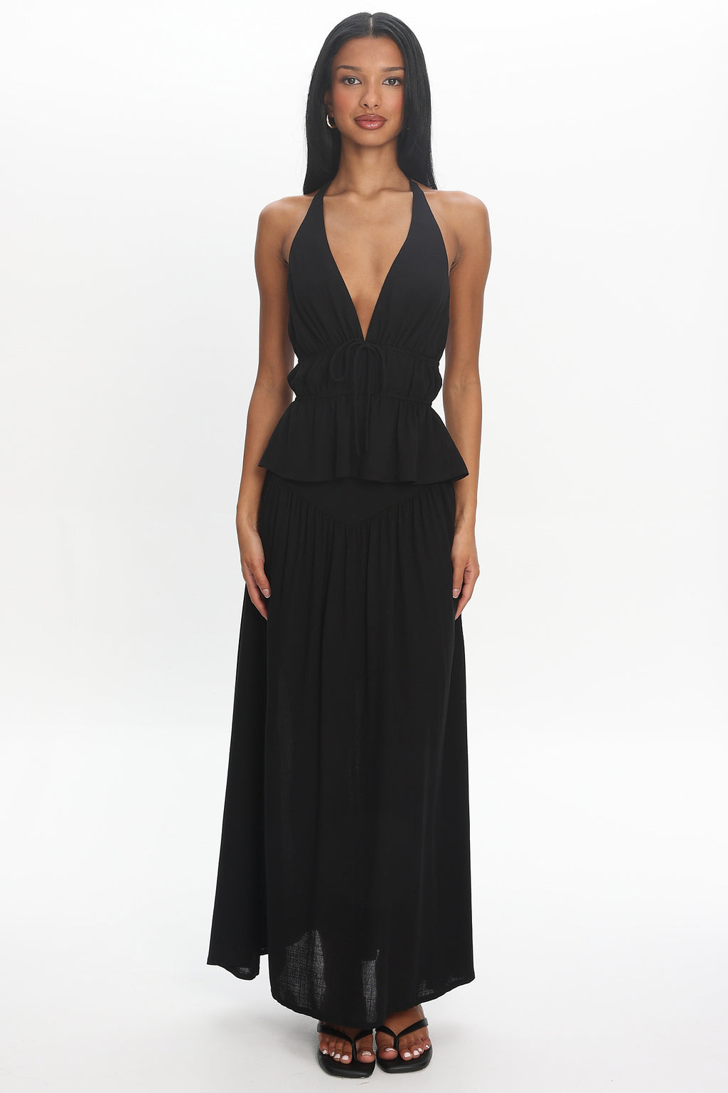 Underground Tiered Maxi Skirt Black