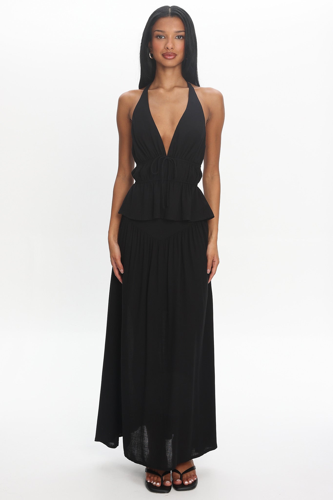 Underground Tiered Maxi Skirt Black