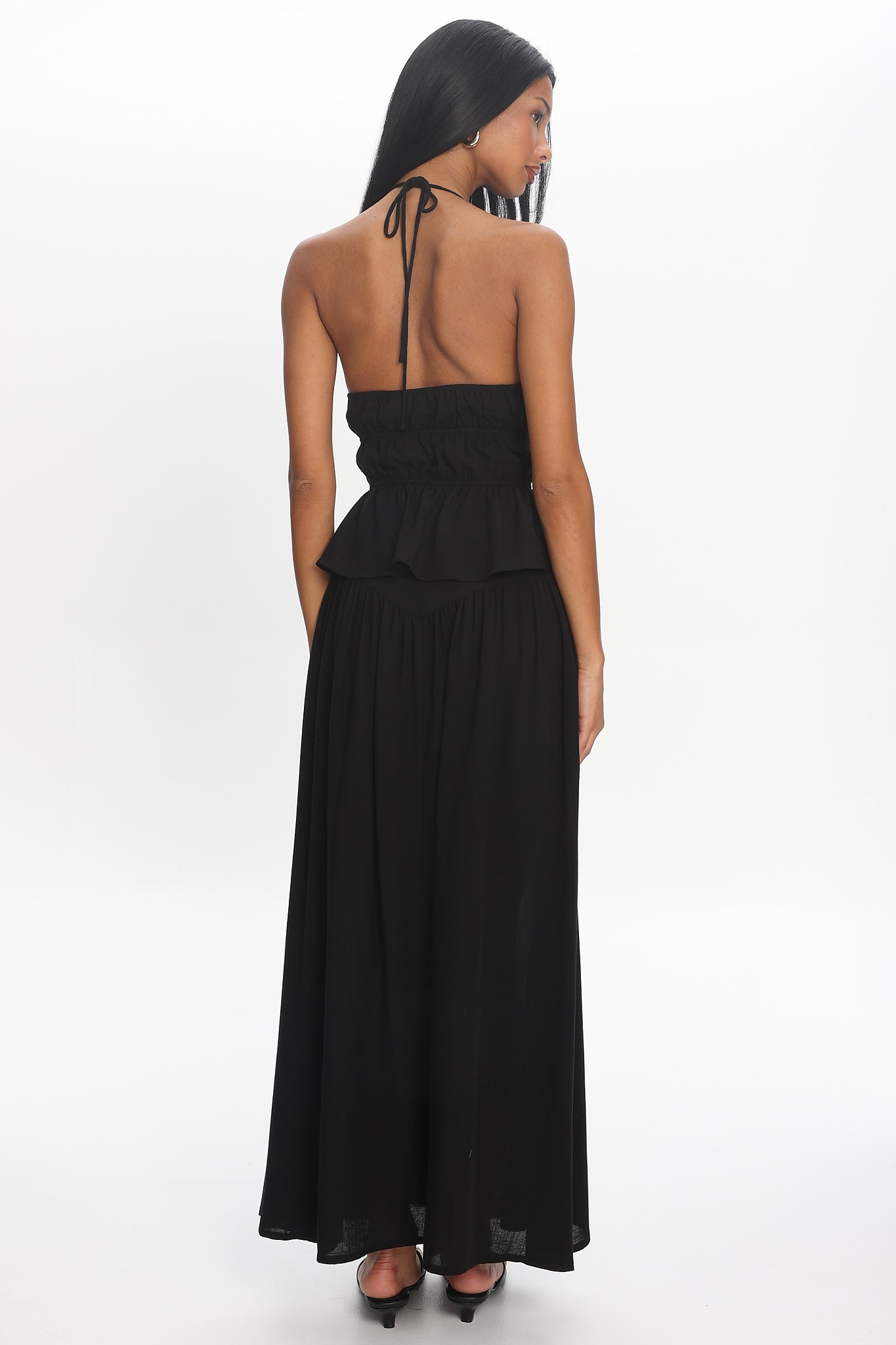 Underground Tiered Maxi Skirt Black