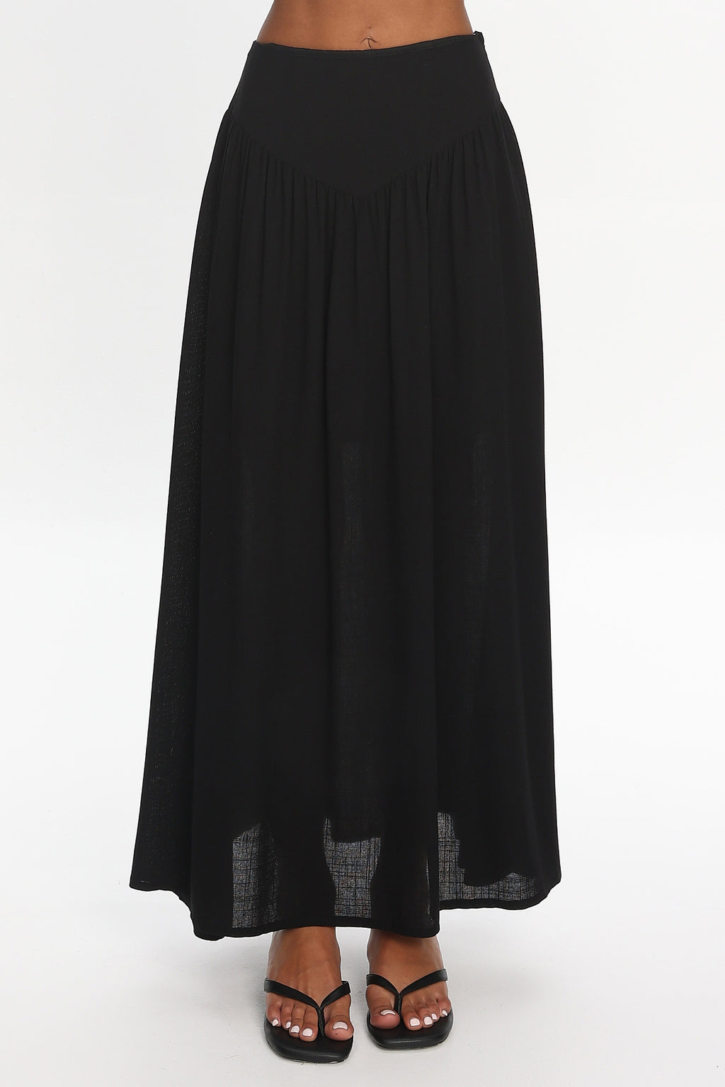 Underground Tiered Maxi Skirt Black