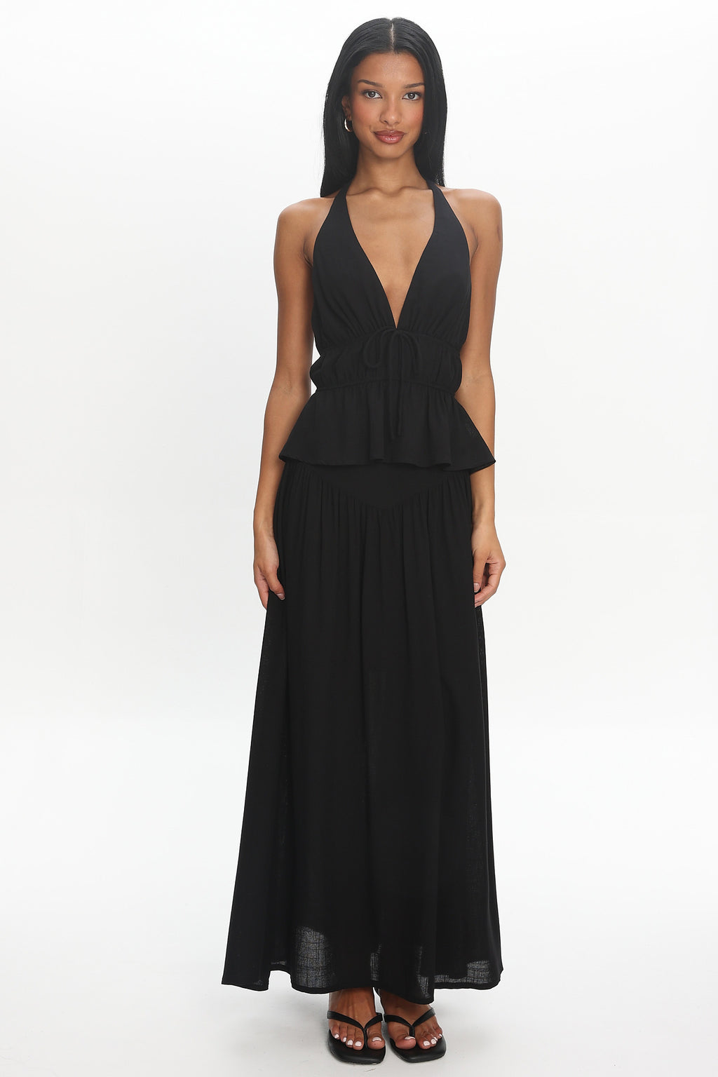 Underground Tiered Maxi Skirt Black
