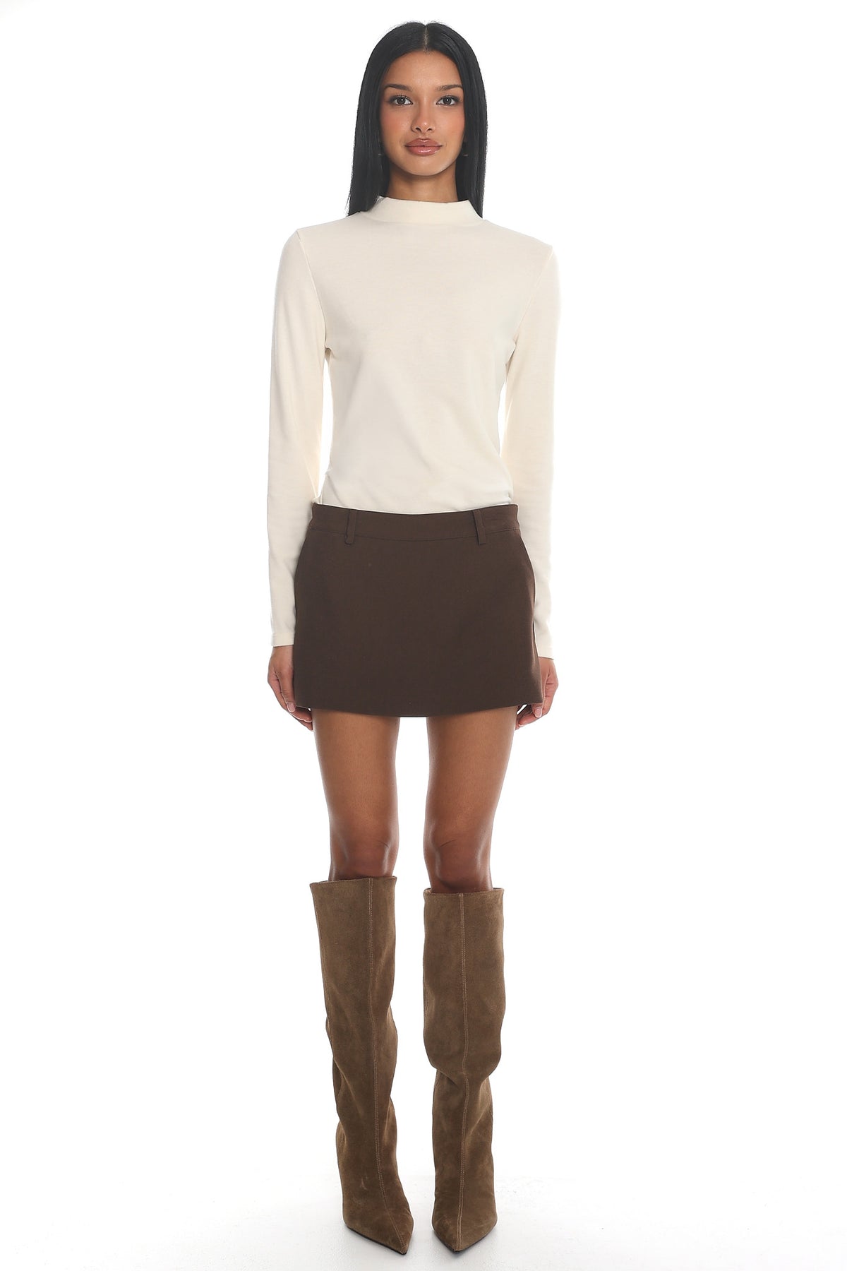 Get Started Mini Skort Brown by Selfie Leslie