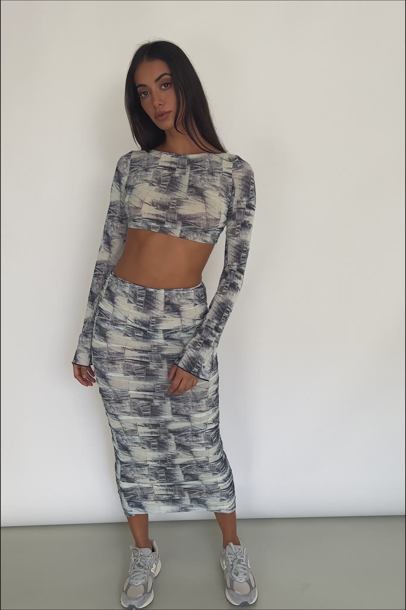 Blue Moons Strap Back Crop Top Indigo Denim