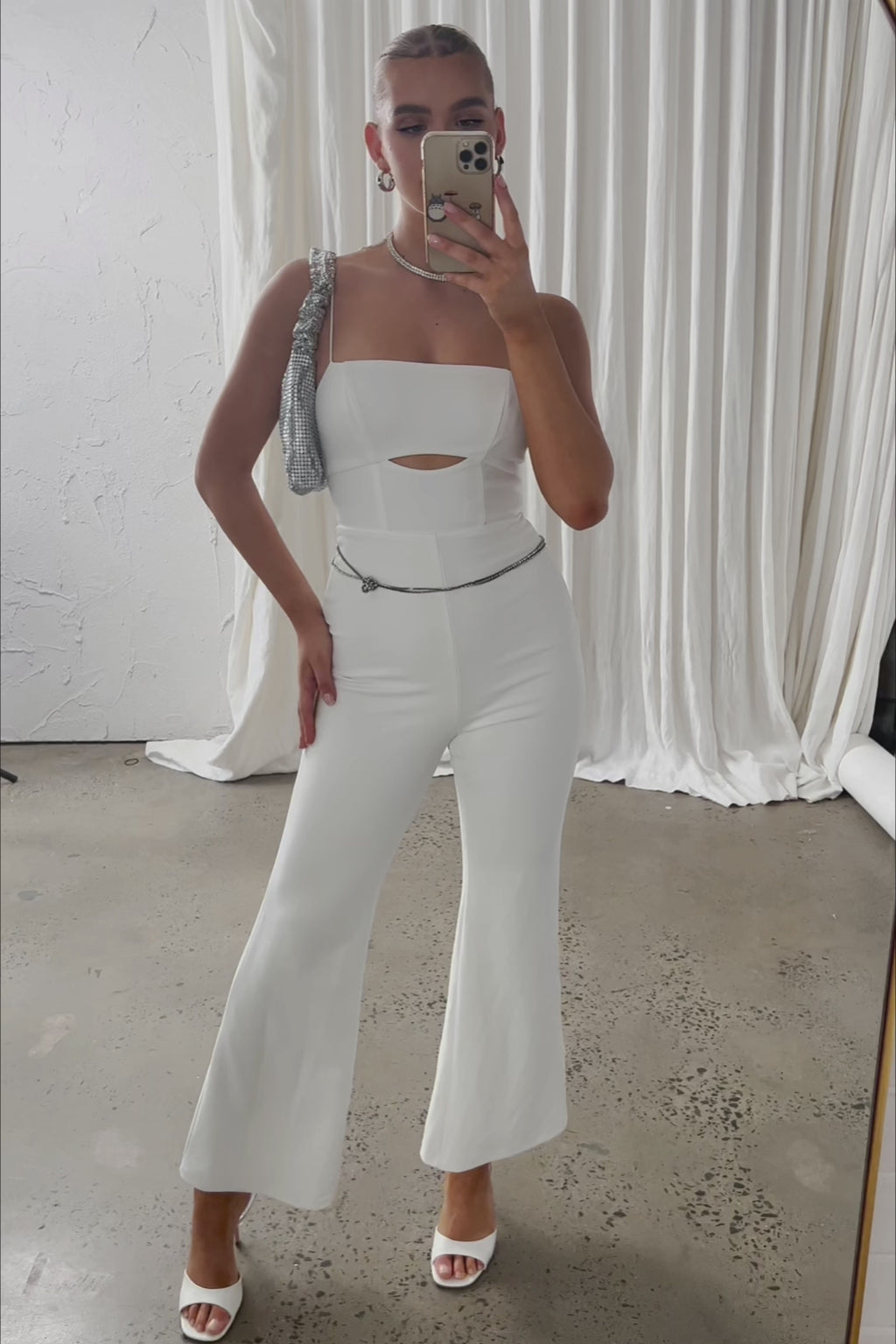 Lyrics Keyhole Jumpsuit White
