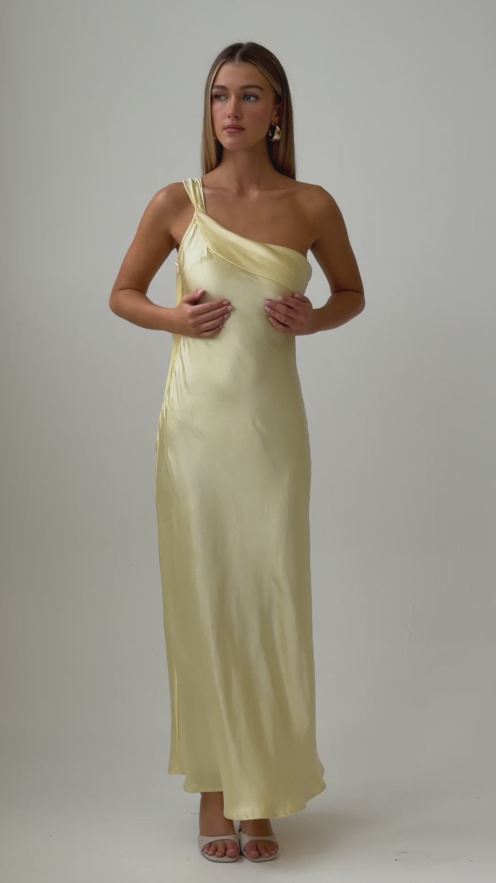 carmel one shoulder sash maxi dress butter One-Shoulder Super cute grade 8 Jersey Colors:Blush Pink WL:AISLE 13 B-ROW 2 Satin maxi dress One