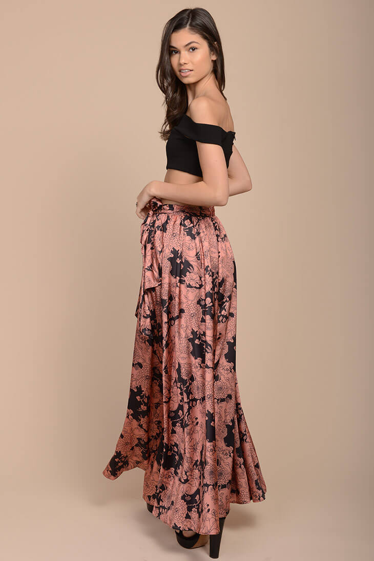 Briley Floral Maxi Skirt by Selfie Leslie