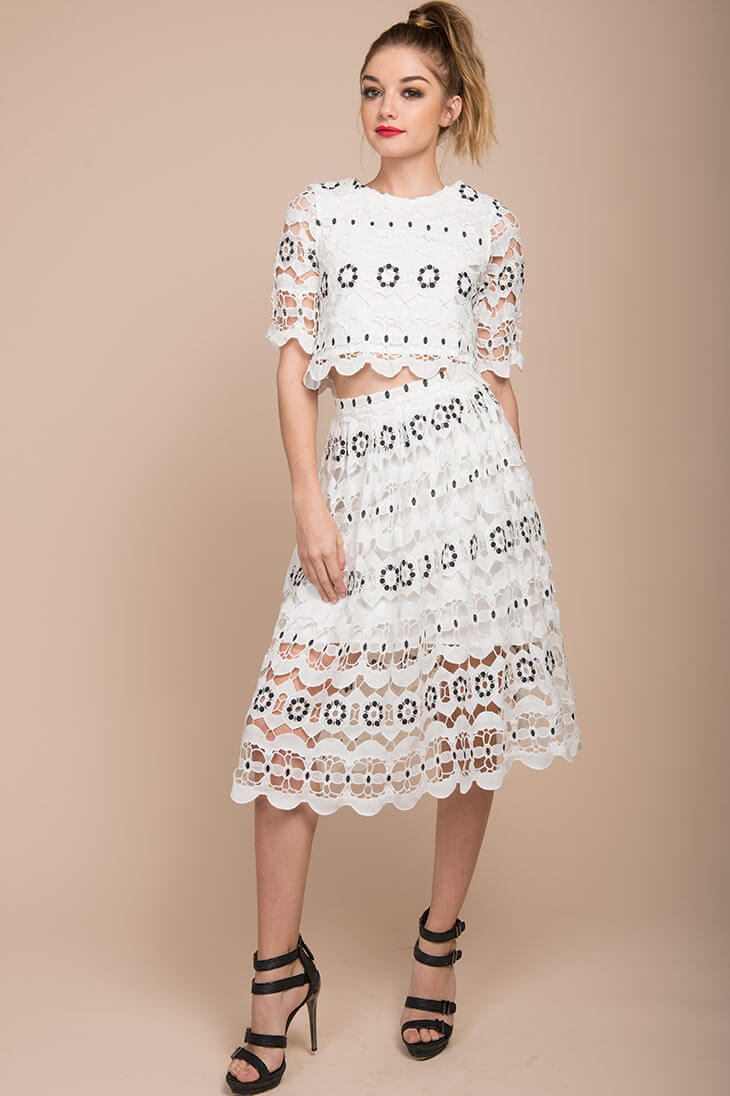 Gigi Crop Top and Skirt by Selfie Leslie