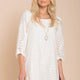 Marina Embroidered Tunic Dress White