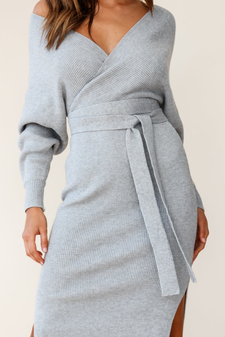 Cameo Batwing Knit Dress Striped Pink