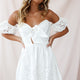 Chiara Off-Shoulder Sweetheart Neckline Dress White