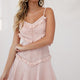 Janey Applique A-Line Dress Pink