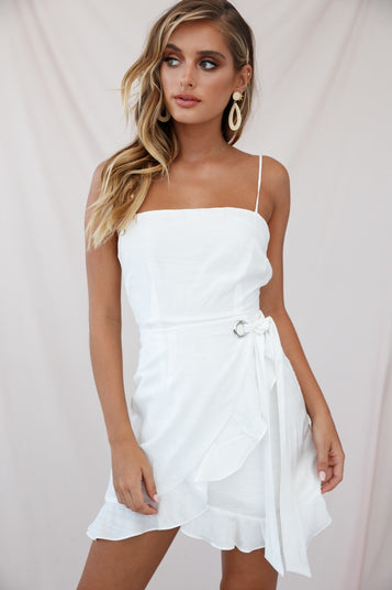Pepita Cami Strap Wrap Dress Mocha