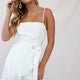 Pepita Cami Strap Wrap Dress White