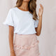 Paloma Crochet Tassel Skirt Blush