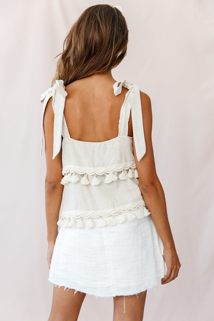 Zambia Raw Edge Wrap Skirt White by Selfie Leslie