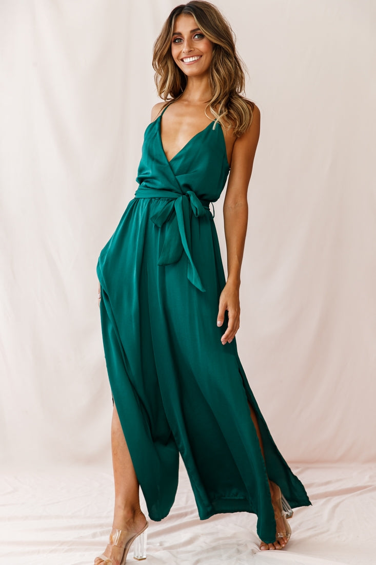 Miso Wide-Leg Cami Jumpsuit Tan