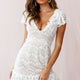 Florence Ruffle Trim Lace Dress White
