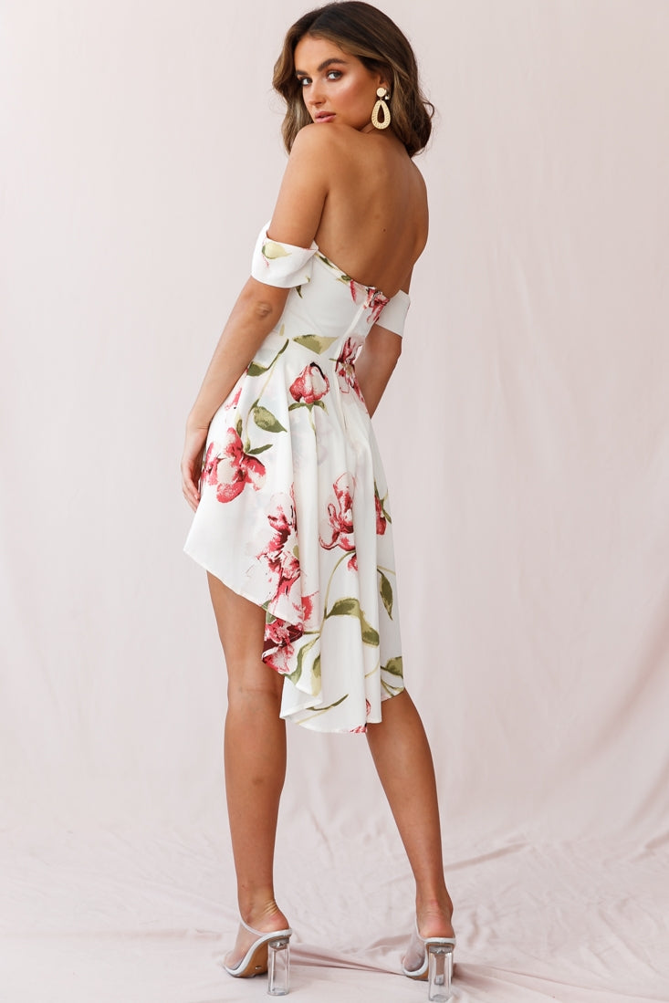 Jessa High-low Summer Brunch Romper Off White by Selfie Leslie