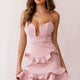 James Tiered Frill Mini Dress Blush