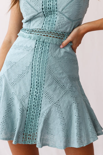 Eugenie Cami Strap Embellished Sun Dress White main image 0