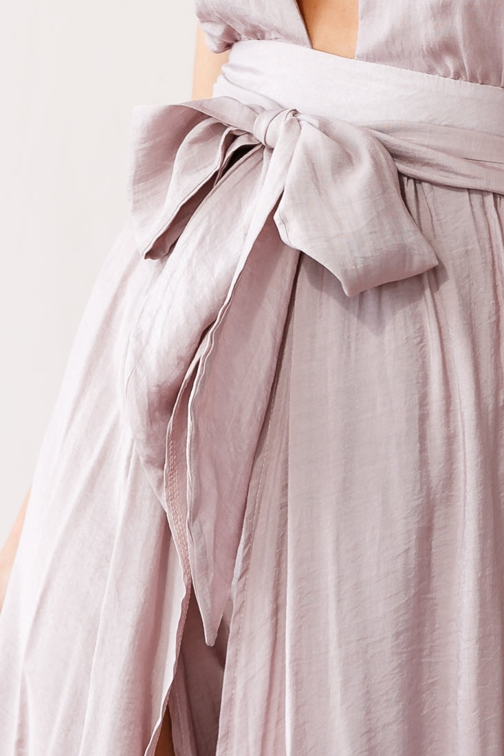 Athena High Split Maxi Dress Mauve by Selfie Leslie