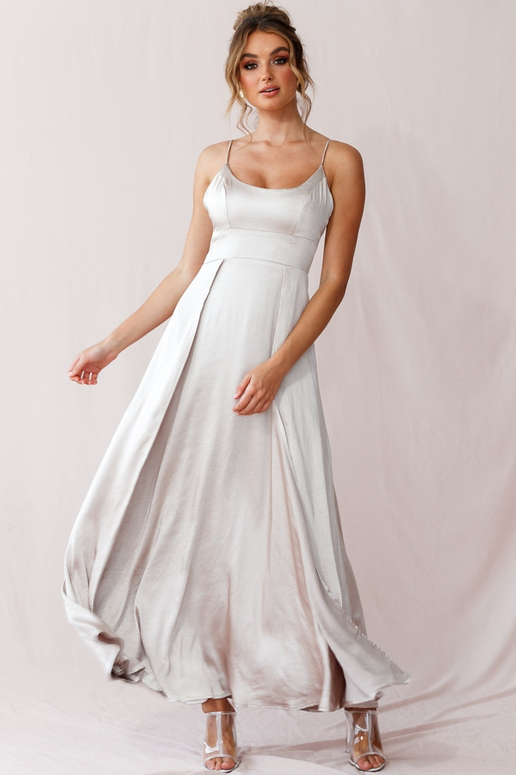 Joanne Empire Waist Maxi Dress Champagne | Selfie Leslie Joanne Empire Waist Maxi Dress Champagne | Selfie Leslie