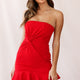 Prom Queen Bandeau Mini Dress Red