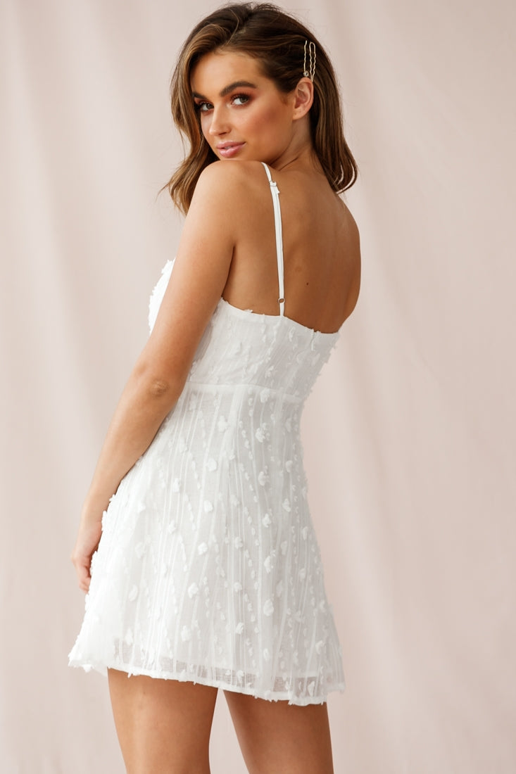 Lullaby Surplice Neckline Embellished Dress White by Selfie Leslie