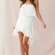 Bel Air Embellished Bandeau Dress White