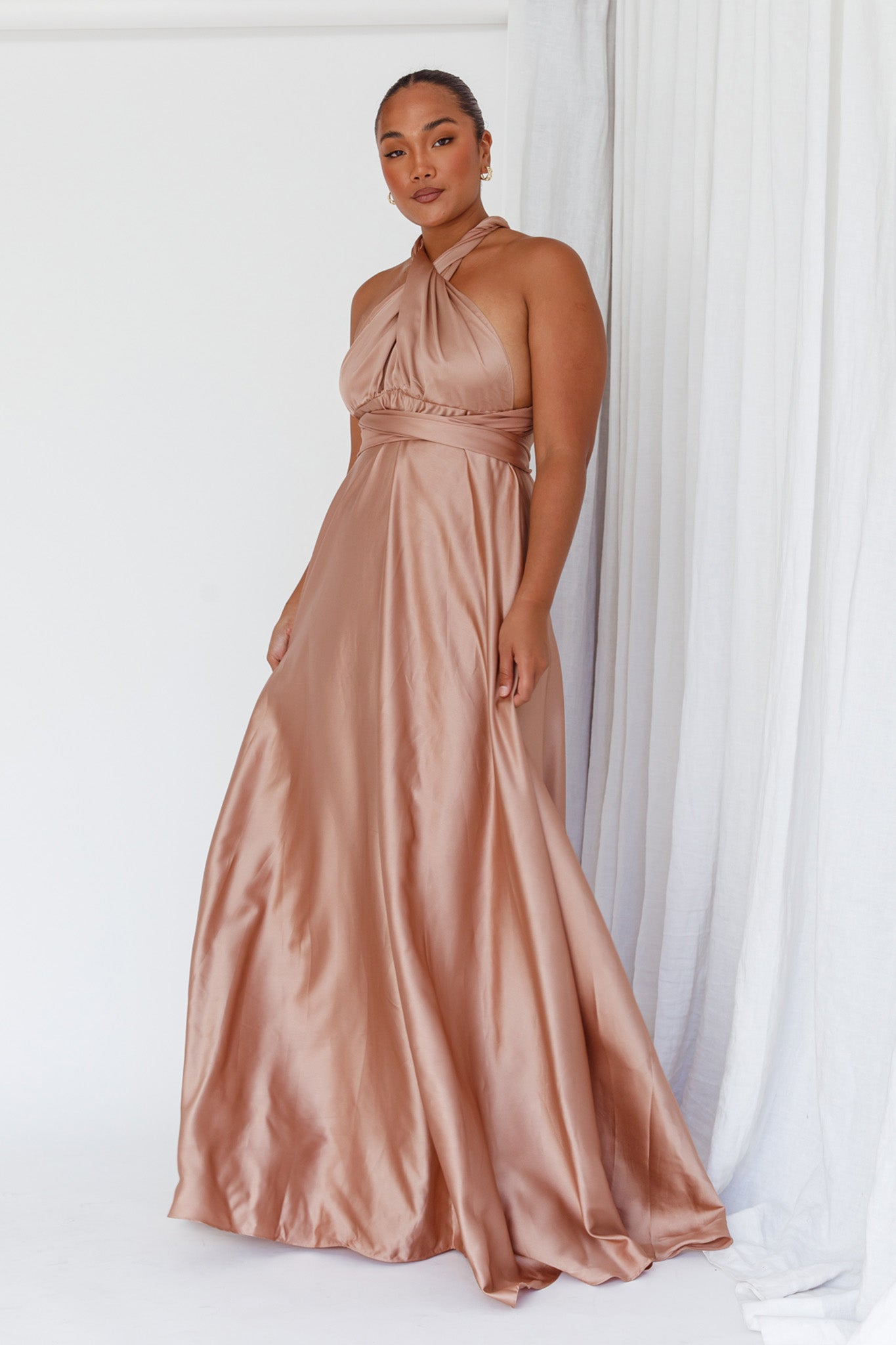 Ariana Multiway Maxi Dress Mocha by Selfie Leslie