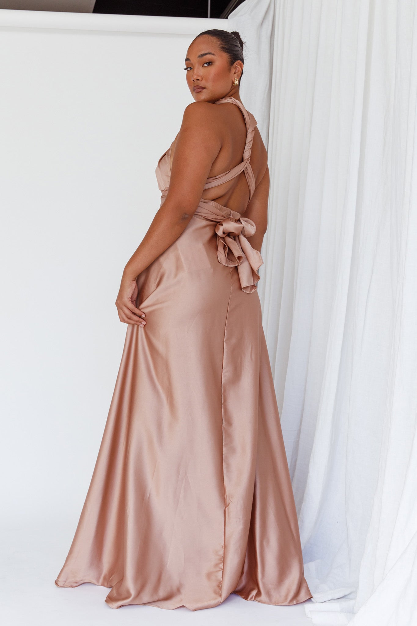 Ariana Multiway Maxi Dress Mocha– Selfie Leslie