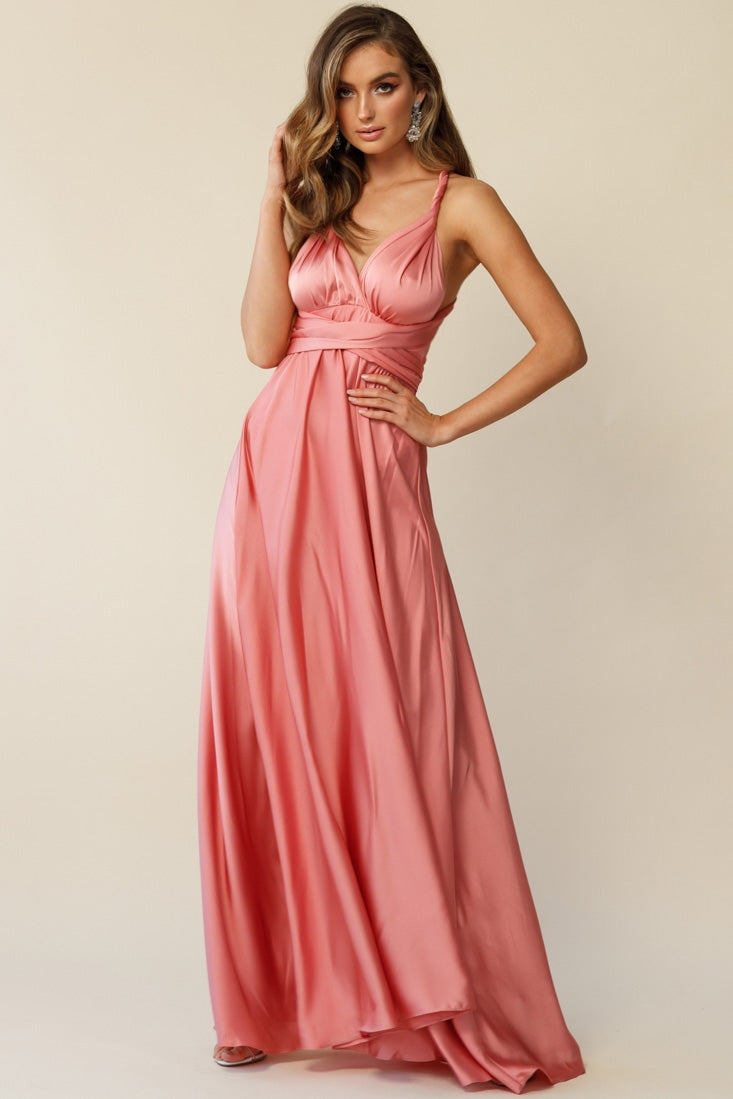 Ariana Multiway Maxi Dress Rose by Selfie Leslie
