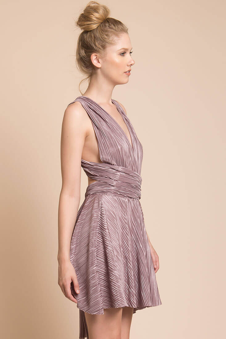 Ariana Adjustable Fit Dress Taupe by Selfie Leslie