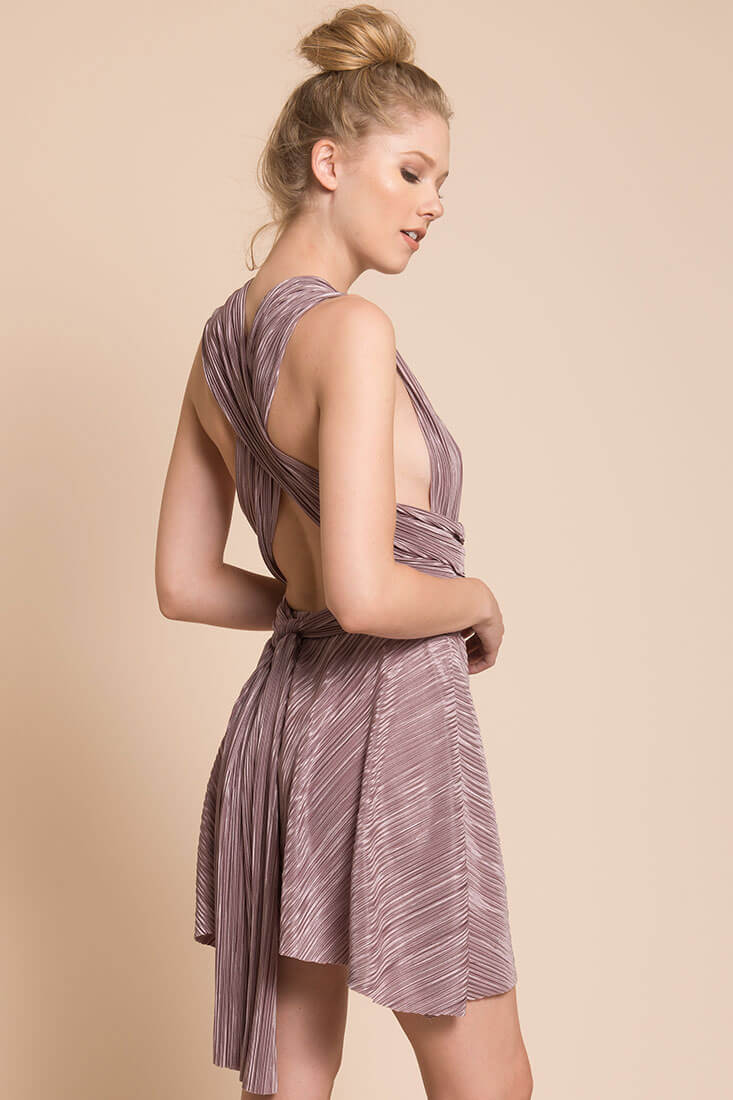 Ariana Adjustable Fit Dress Taupe by Selfie Leslie