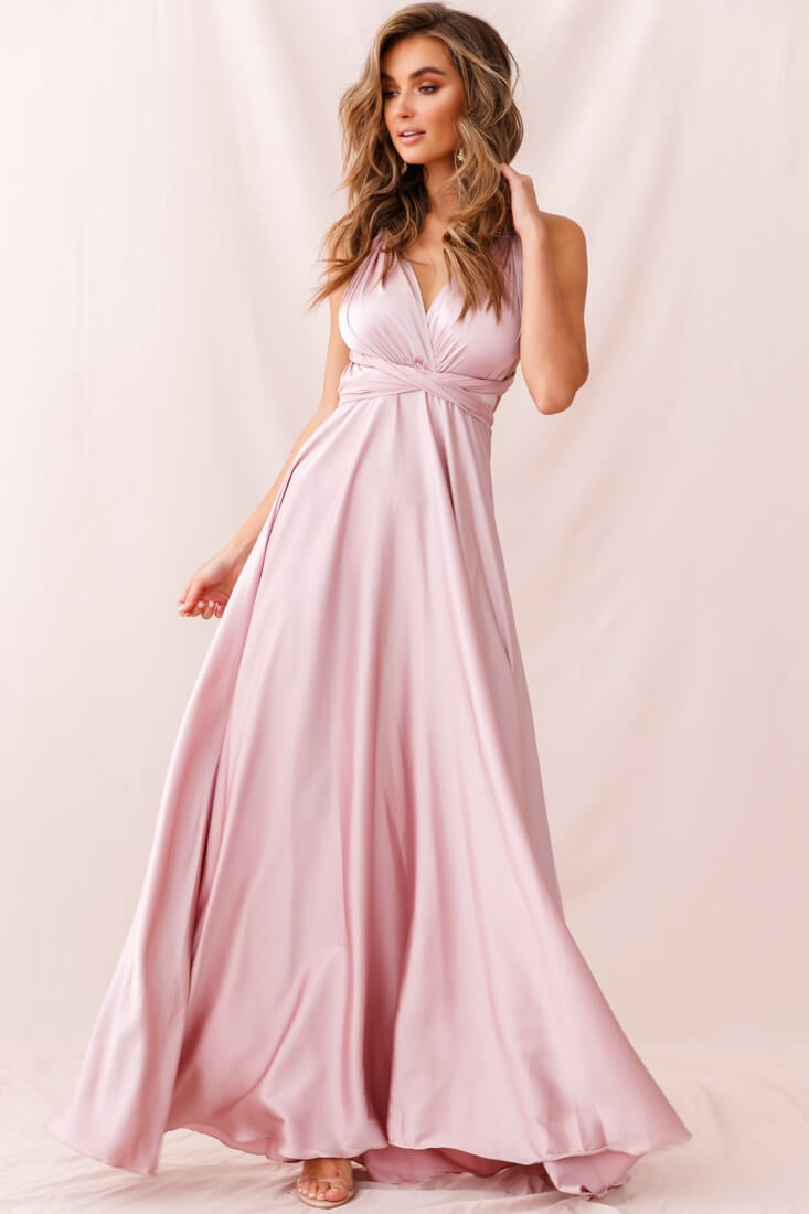 multiway pink bridesmaid dress Made in USA Baby Pink Infinity Dress Bridesmaid Multiway Convertible Dress main image 0