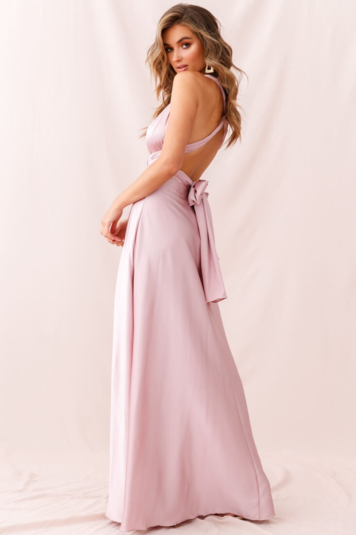 Ariana Multiway Maxi Dress Blush by Selfie Leslie