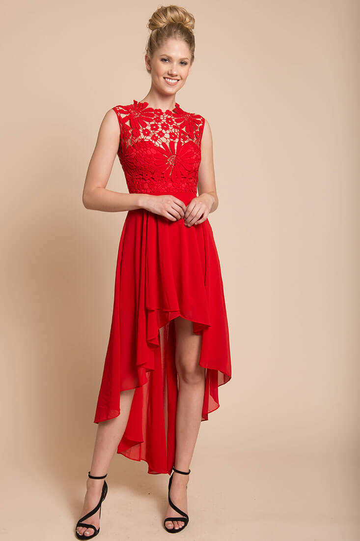 Ivy Night Out Dress Red by Selfie Leslie