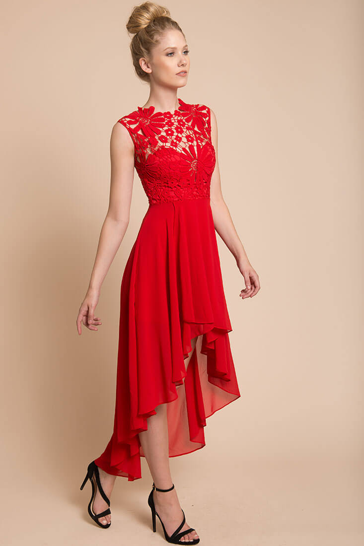 Ivy Night Out Dress Red by Selfie Leslie