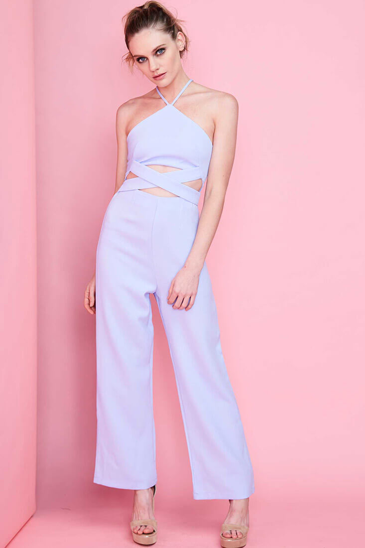 Myrcella Dressy Jumpsuit Blue Sky by Selfie Leslie