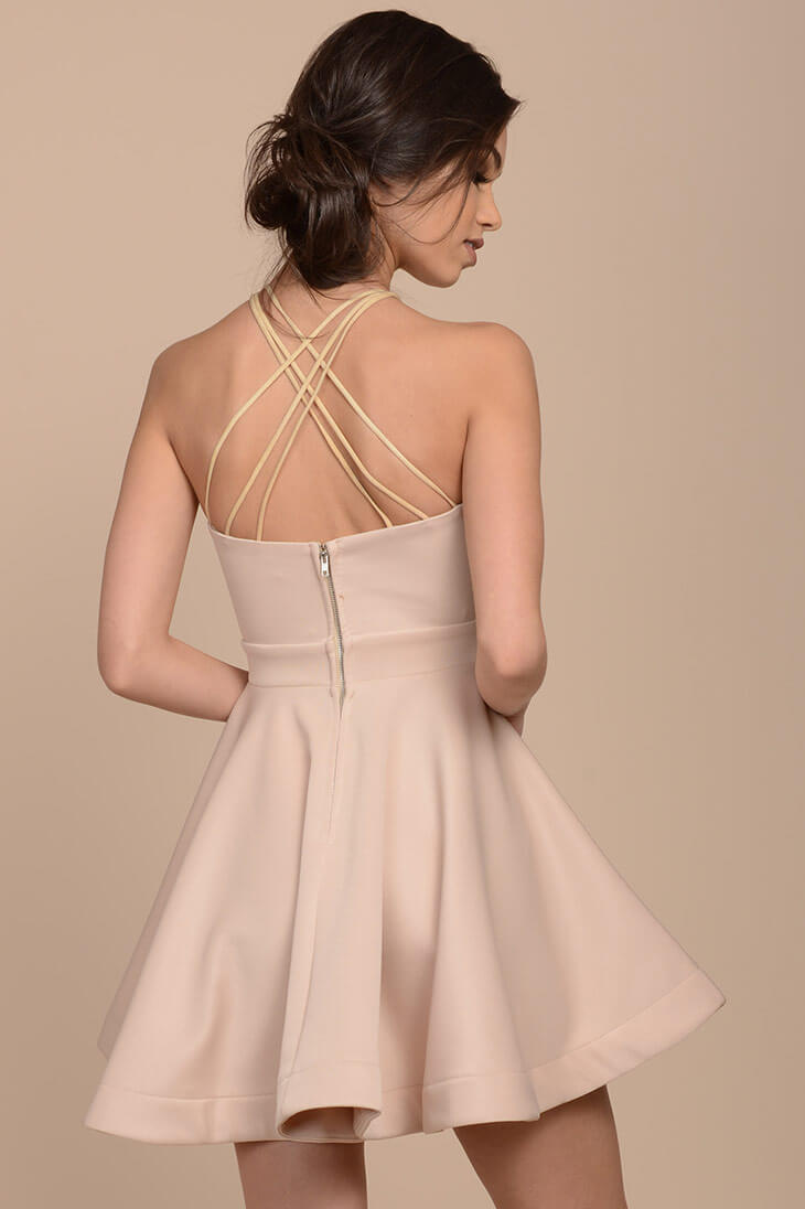 Karrin Fit and Flare Dress Nude | Selfie Leslie Karrin Fit and Flare Dress Nude | Selfie Leslie