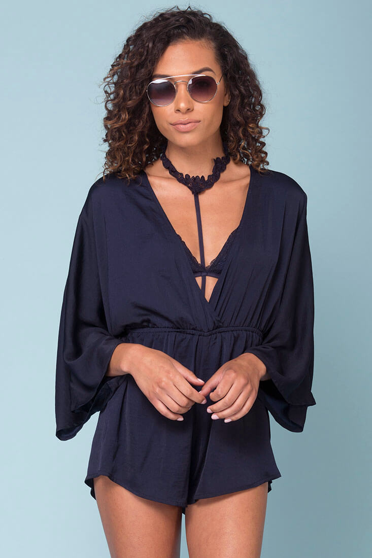 Zaylee Cute Casual Romper Ink by Selfie Leslie