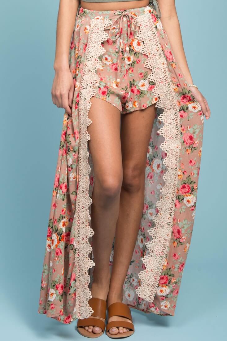 Arianna Festival Skort Mocha by Selfie Leslie