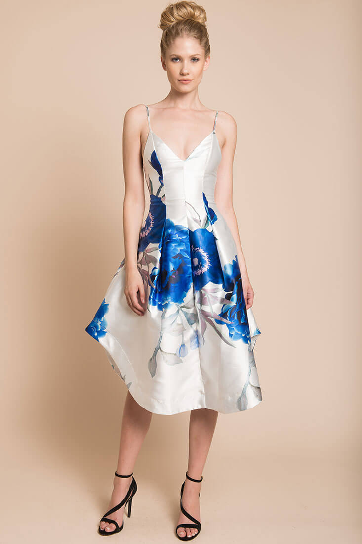 Ingrid Floral Dress Blue by Selfie Leslie