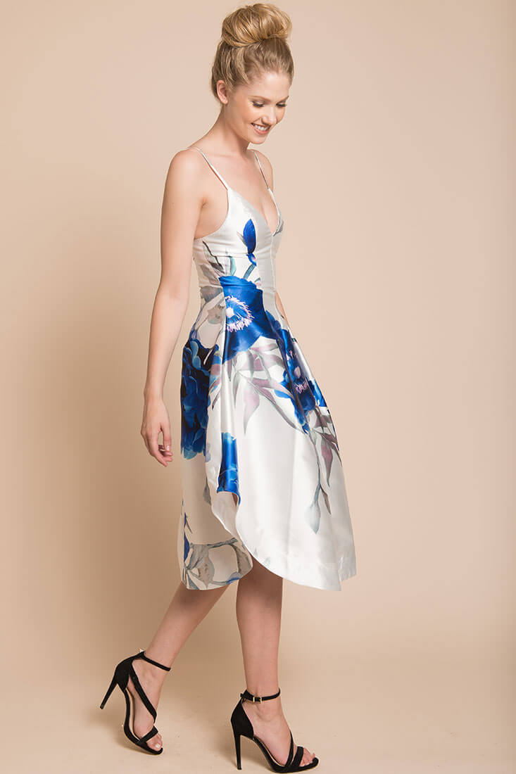 Ingrid Floral Dress Blue by Selfie Leslie